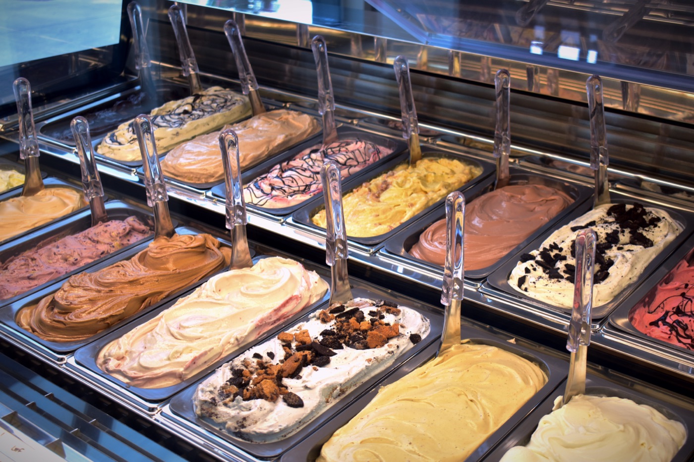 Little Mountain Creamery gelato display case